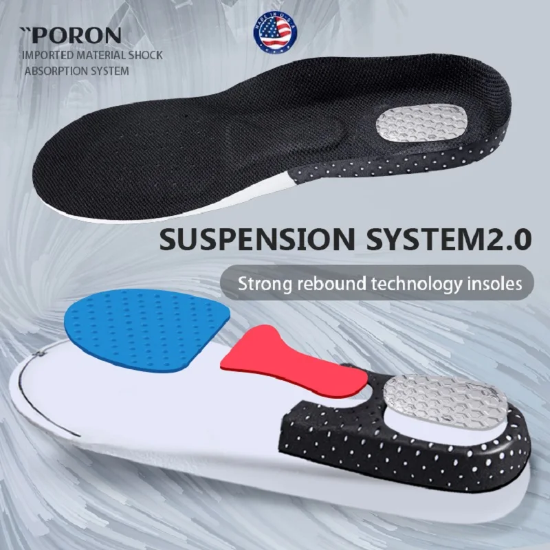 Medical Orthopedic Silicone Insoles Sport Support Insert Shock-Absorbing Feet Care for Shoes Breathable Running Cushion Insoles