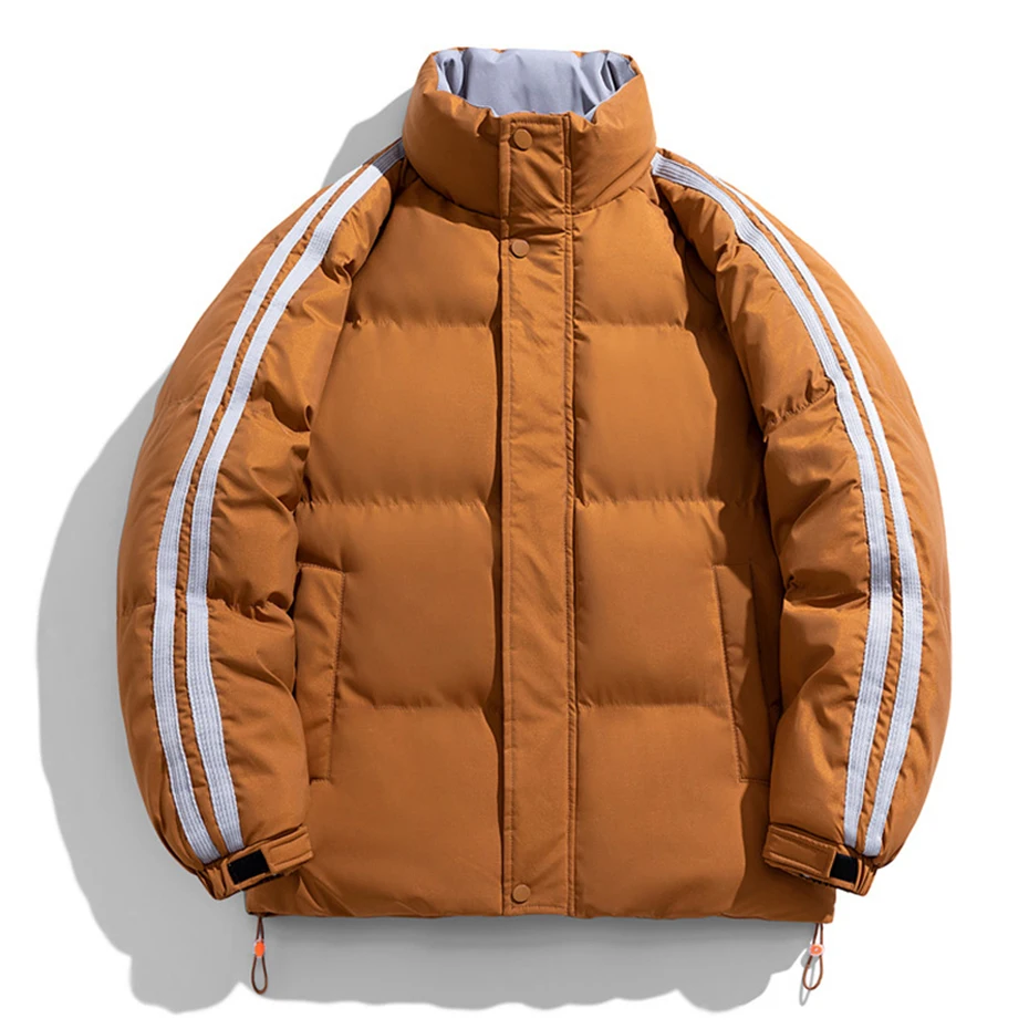 5XL 6XL Plus Size Padded Jacket Men Winter Parkas Thick Jackets Fashion Stand Collar Parkas Warm Coats Male Outdoor Outerwear