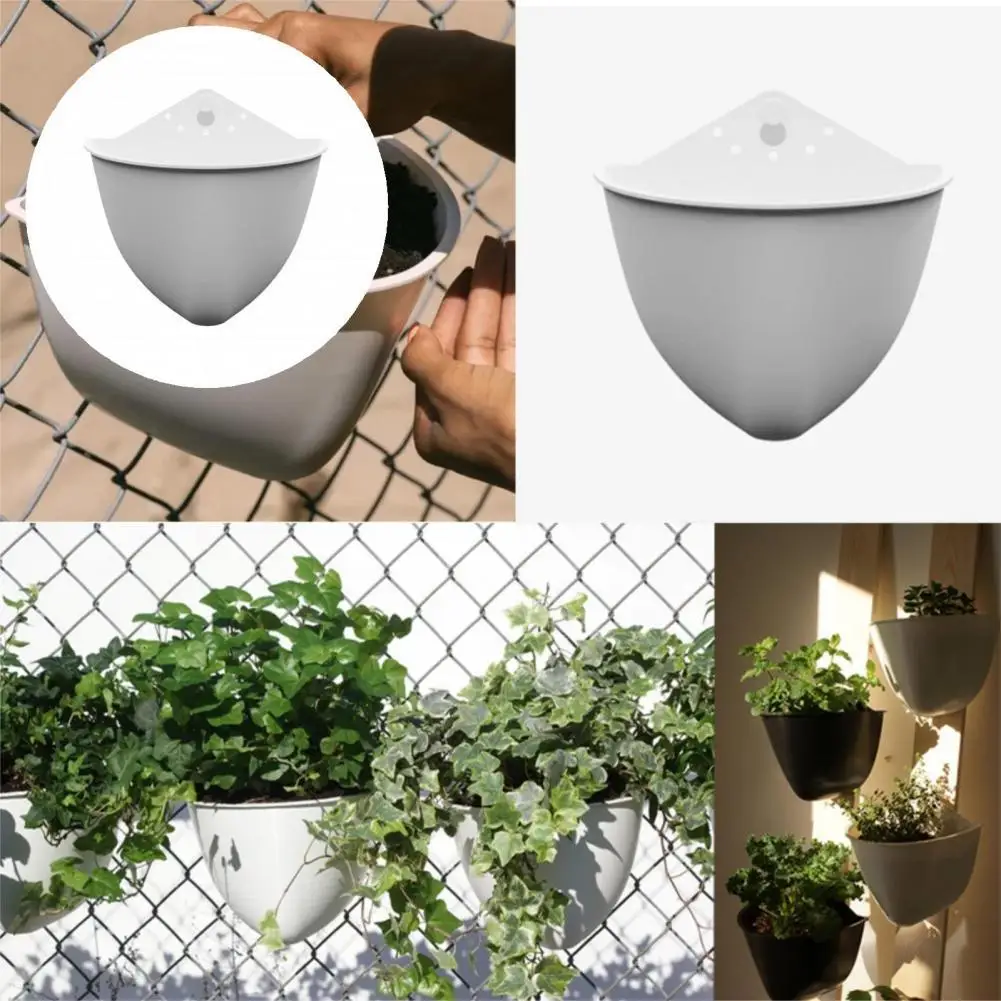 

Lightweight Useful Hanger Succulent Wall Planter Vase Plastic Plant Holder Easy to Clean Household Supplies