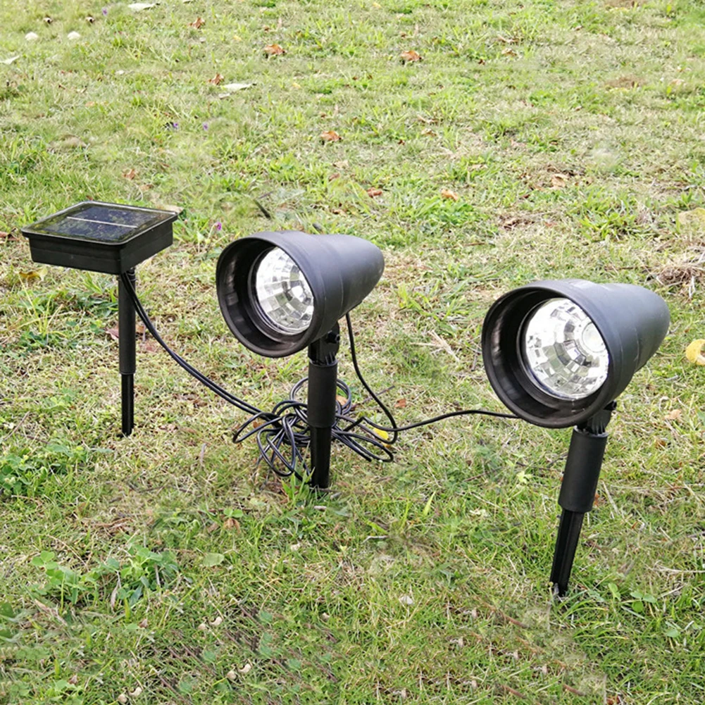 

LED Solar Landscape Spotlight Waterproof Potted Light Automatic Glow Ground Plug Light Easy Installation Durable for Home Garden