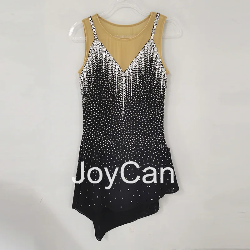 Платье для катания на коньках JoyCan стрейчевая танцевальная одежда из черного