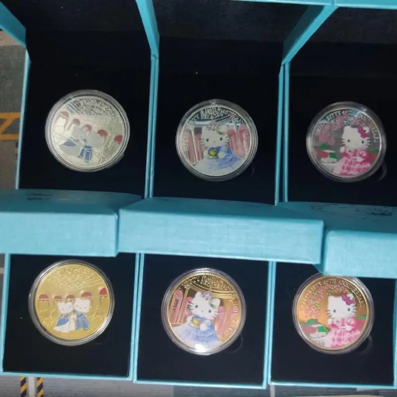 

Sanrio 45-я Юбилейная монета Hello Kitty Европейский корт чай танцующие памятные монеты Коллекционирование подарки на день рождения
