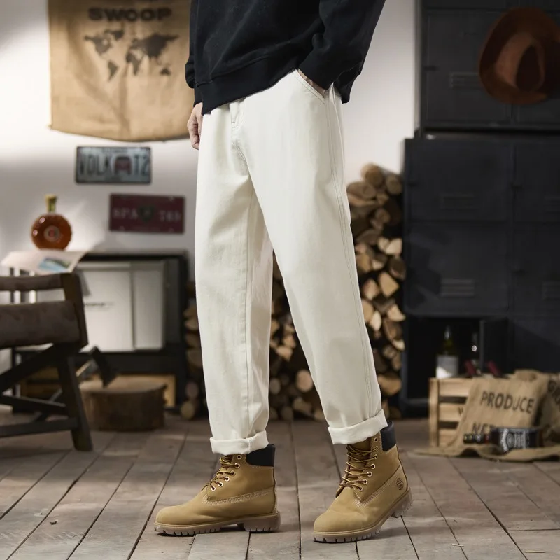 Большие размеры 28-42 мужская уличная одежда модные свободные повседневные прямые