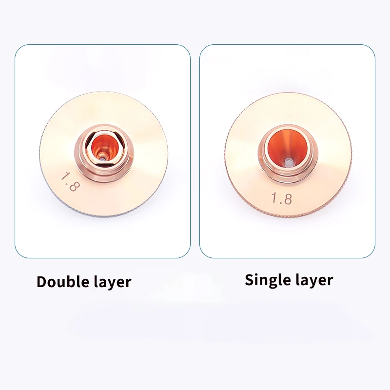 Наконечники сопла волоконного лазера Расходные детали двухслойная хромирующая