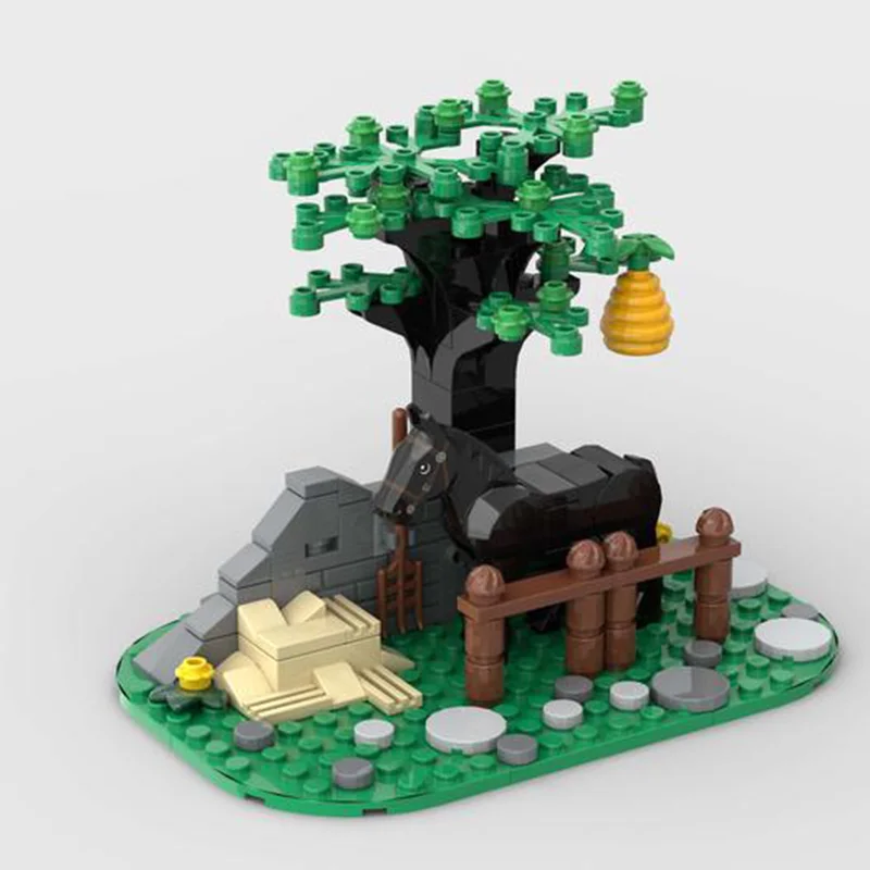 Конструктор MOC креативный эксперт средневековая модель Лев рыцари палатка