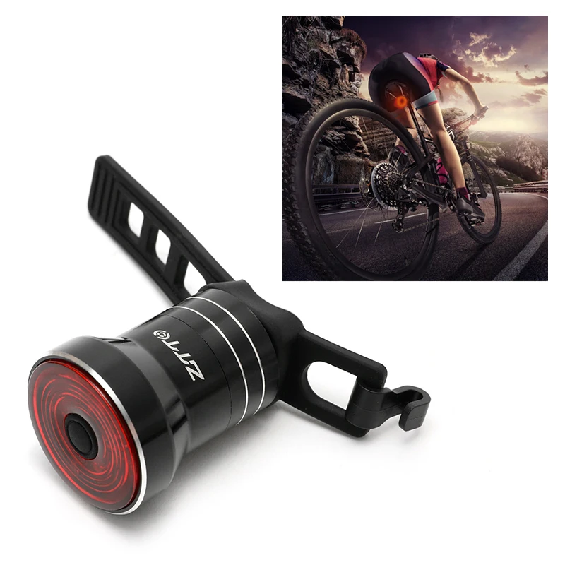 

Smart Traffic Light Bicycle Rear Light Auto Start/Stop Brake Sensing IPx6 Waterproof USB Charge Cycling Tail Taillight Bike LED