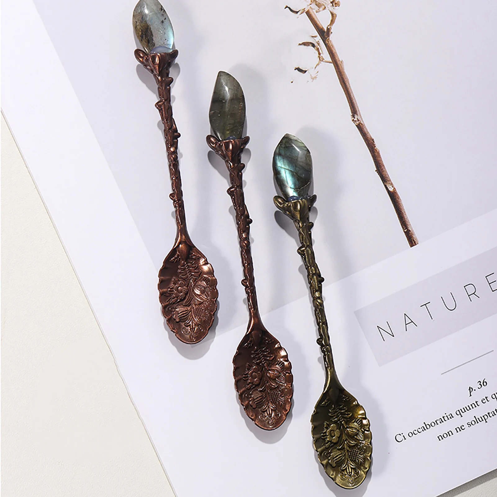 

Creative Retro Coffee Spoons Stainless Steel Spoon Gifts Spoon Vintage Coffee Spoon