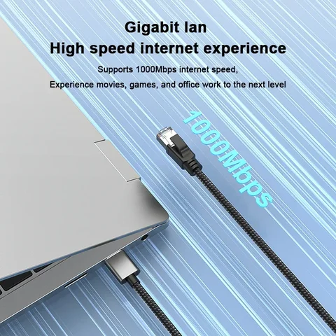 Ethernet-кабель Minisopuru USB C к RJ45 1000M USB3.0 к RJ45 Gigabit LAN
