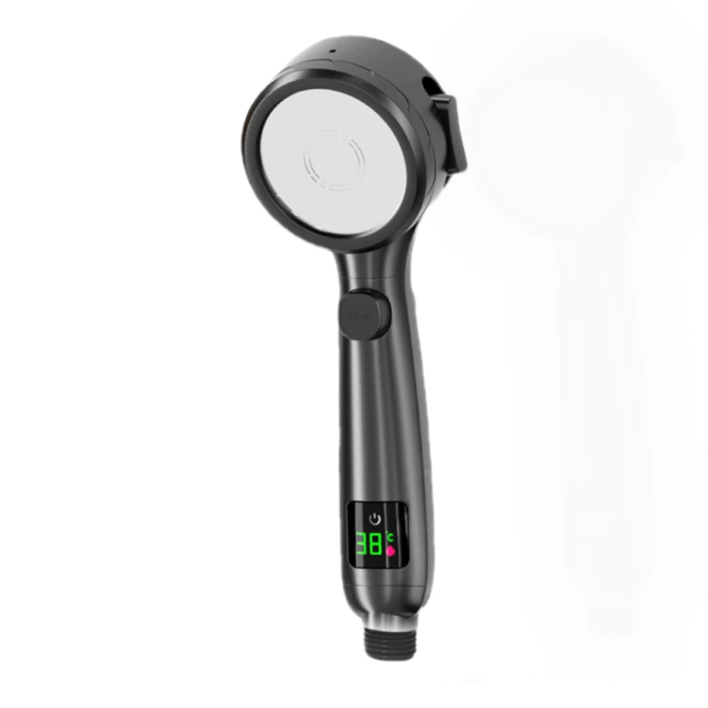 

Умная Лейка для душа с цифровым дисплеем для ванной комнаты, ручная Лейка для душа с четырьмя скоростями