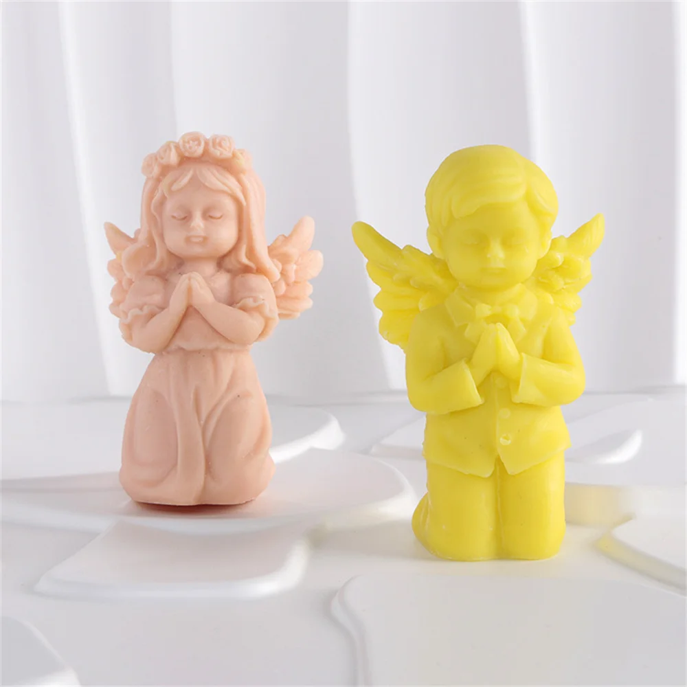 3D силиконовая форма для молитвенного ангела сделай сам мягкая керамика