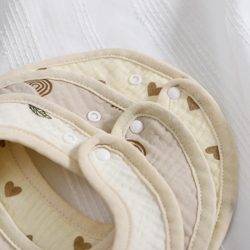 Нагрудники для кормления ребенка с 6-слойными нагрудниками для девочек и мальчиков. Легкость очистки и сушки. Детские нагрудники