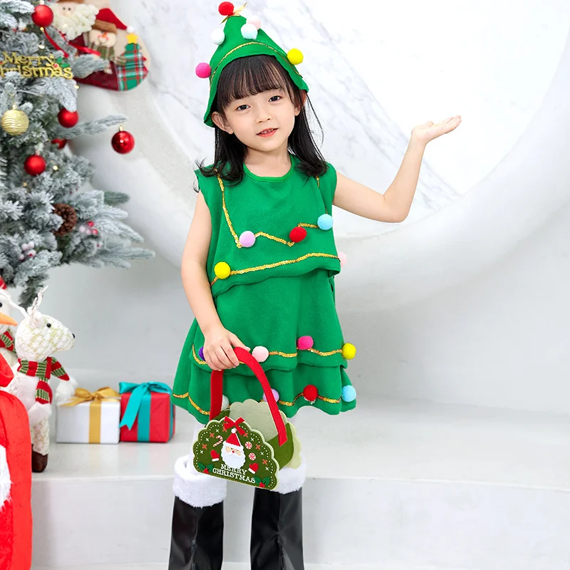 Рождественская детская одежда детский карнавальный костюм Санта-Клауса новый