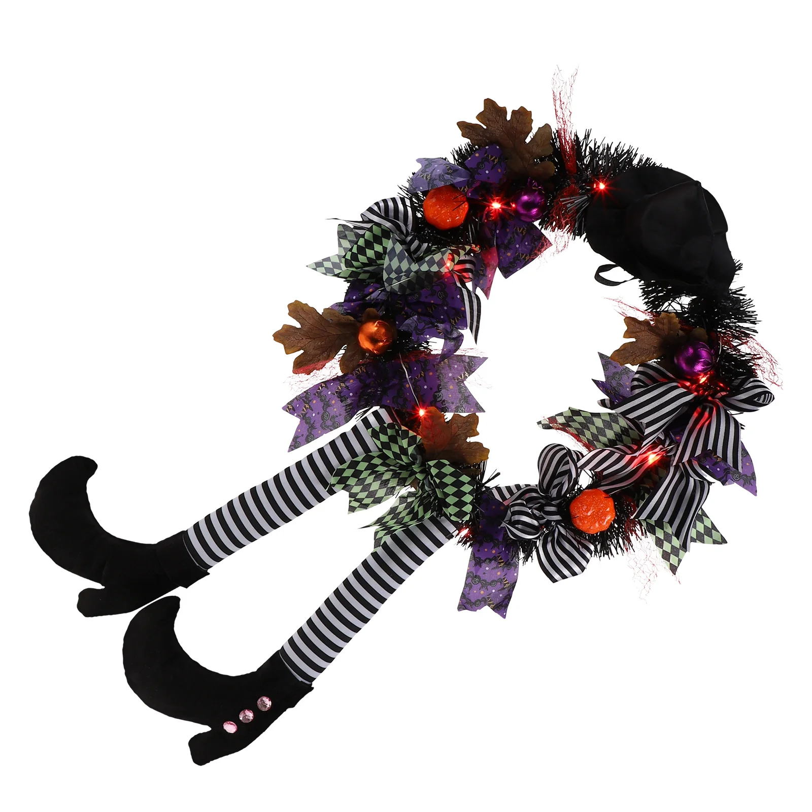 

1Pc Wreath Pendant Haunted House Hanging Garland with Legs