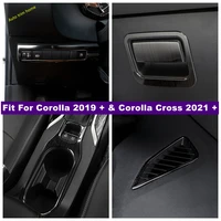 glove storage box lights control panel cover trim fit for toyota corolla 2019 corolla cross 2021 2022 interior accessories
