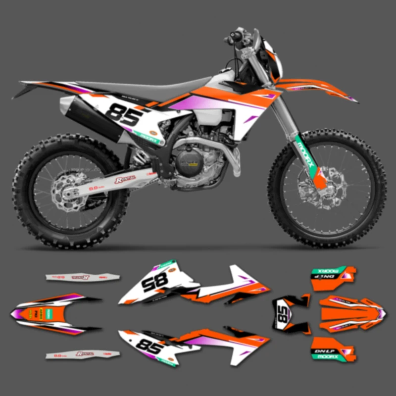 

Персонализированные графические наклейки PowerZone Team для набора наклеек 3M для KTM 23-25SXF 24-26 EXC мотоциклетные наклейки 010