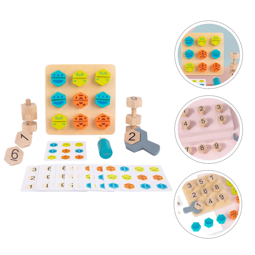 

1 Set Screw Shape Matching Wooden Screw Shape Puzzle Kids Educational