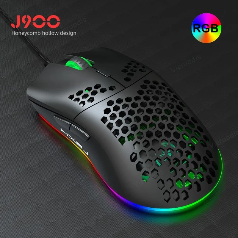 

Игровая мышь с отверстиями, 6 клавиш, RGB подсветка, поддержка различных проводных мышей, в наличии, защита от пота, макропрограммирование