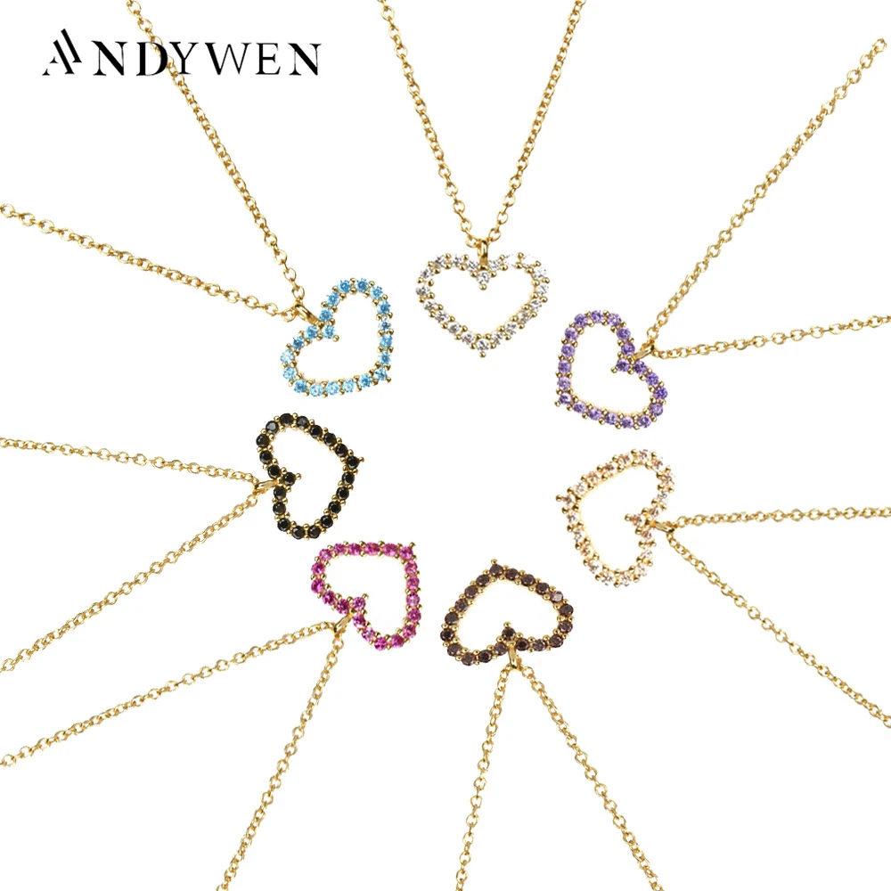 

Цепочка с подвеской в виде цветного радужного сердца, из серебра 925 пробы