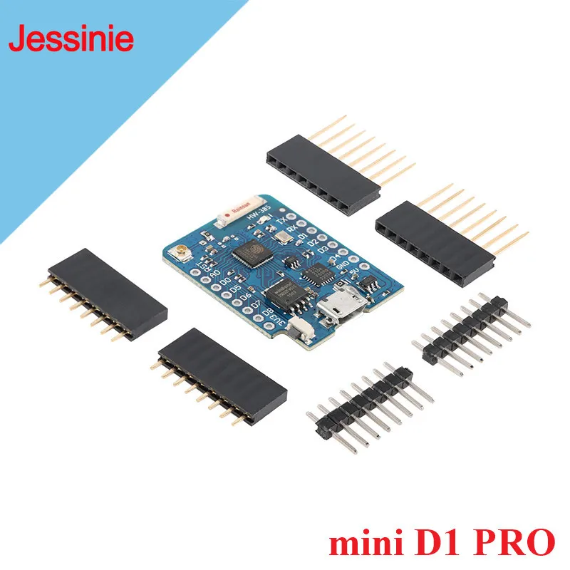 Фото WeMos LOLIN D1 Mini Pro NodeMcu Lua WIFI Интернет вещей IOT макетная плата модуль ESP-12F ESP8266 CH340G TYPE-C USB кабель №3