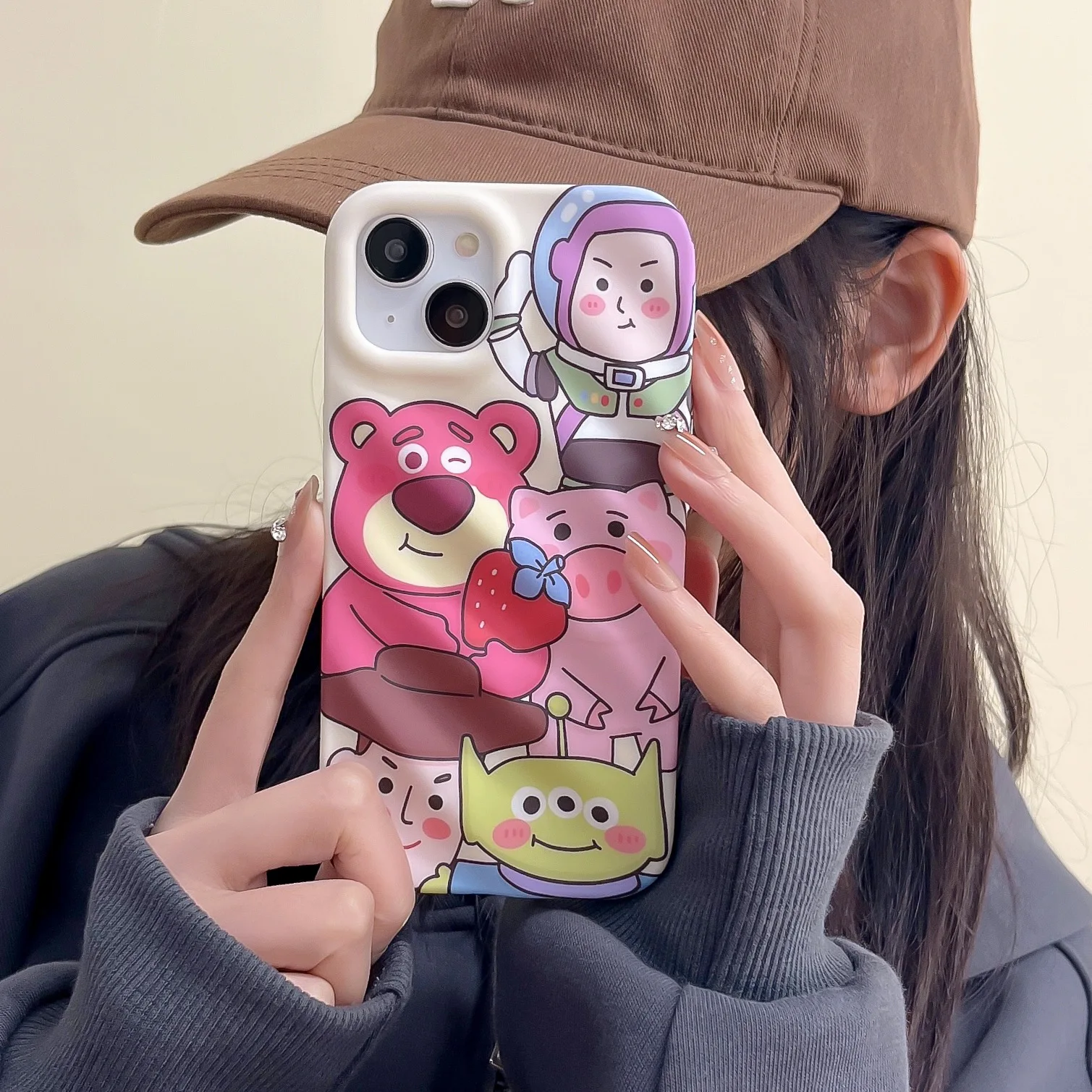 Ins Style Cartoon Animal Collection Cute Anti-drop Anti-fingerprint Mobile Phone Case for Iphone14 13 12 11 Silicone Soft Shell