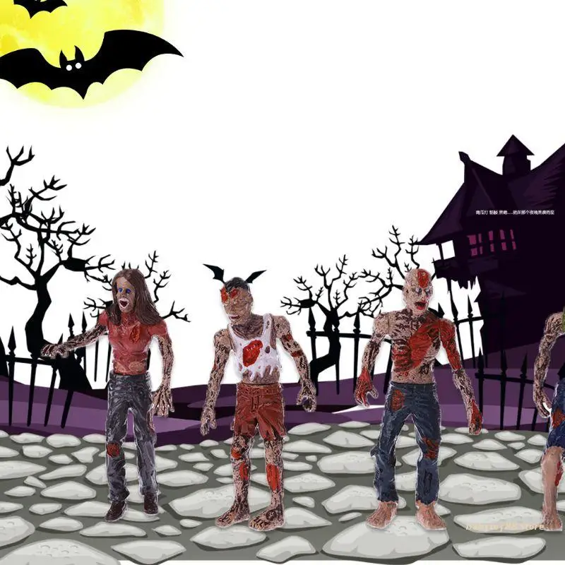Y4UD 6 шт. ходячие трупы модель ужас Дети экшн-Фигурки игрушки куклы - купить по
