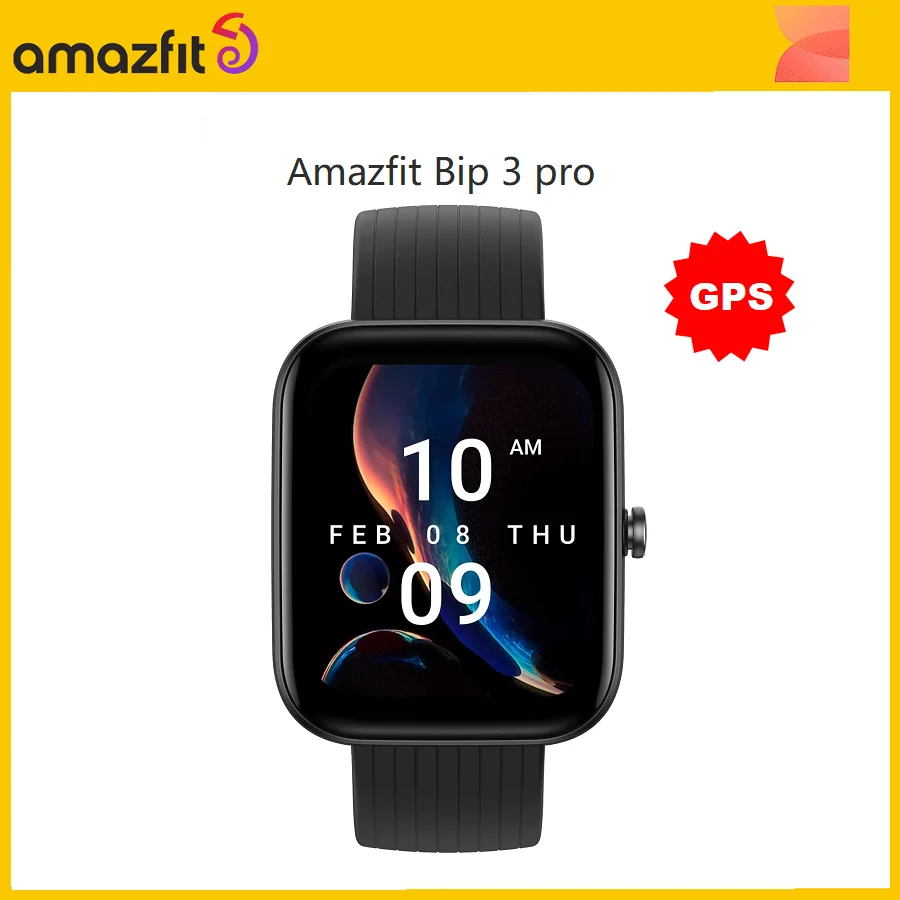 2023 New Amazfit Bip 3 Pro Smartwatch GPS 1.69'' Large Color Display 60+ Sports Watch Modes Smart Watch For Android IOS Phone