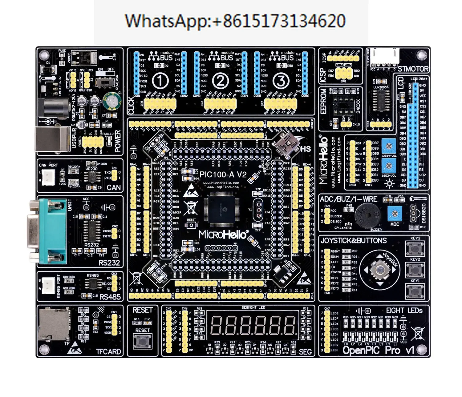Плата разработки PIC32 / PIC24 DsPIC Openpic Pro с основной платой Pic32mx795f512l