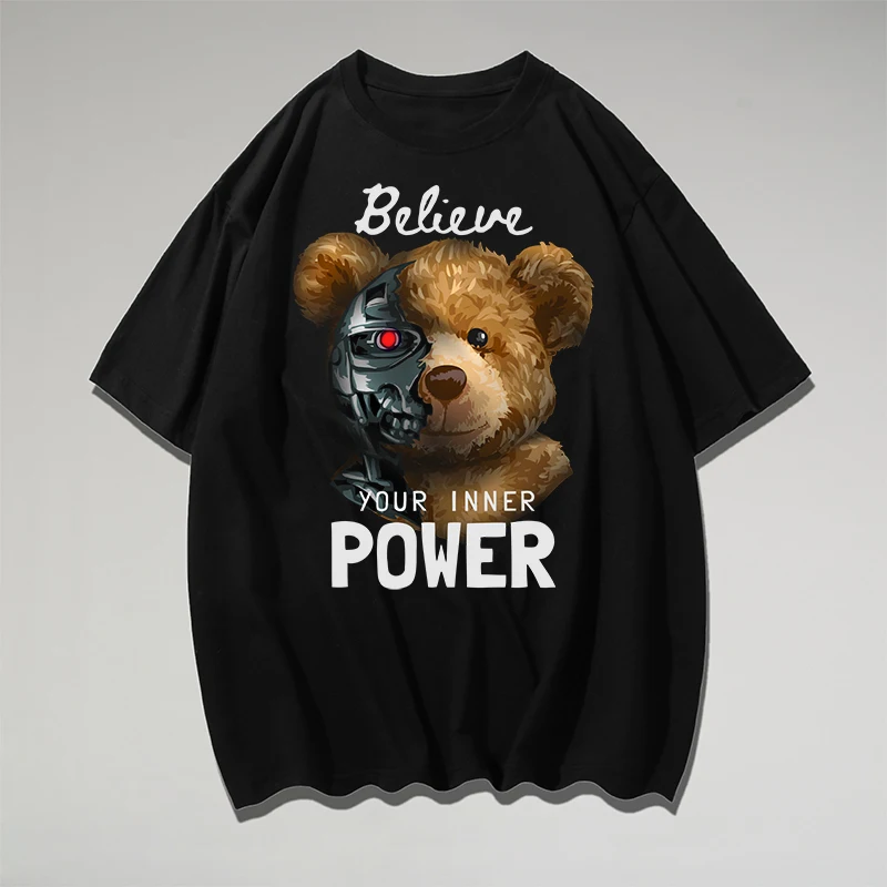 

Personalized Bear New Design Hyperbole Cool Funny T Shirt Blouses Oversize Lovers Undershirt Bike Pastel Camiseta