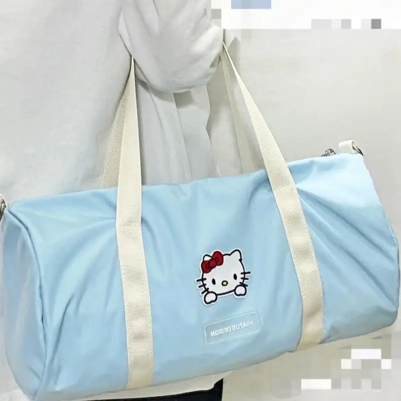 

New HelloKitty Sports Bag Sanrio Cartoon Large Capacity Gym Bag Girls Yoga Bag Outdoor Mountaineering Bag Student Storage Bag