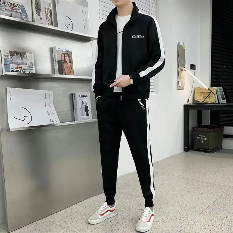 

골프 말본 2023 men's Fall golf wear Golf wear men 2-piece set golf clothing men top Men Golf Wear horse golf pants golf coat jacket