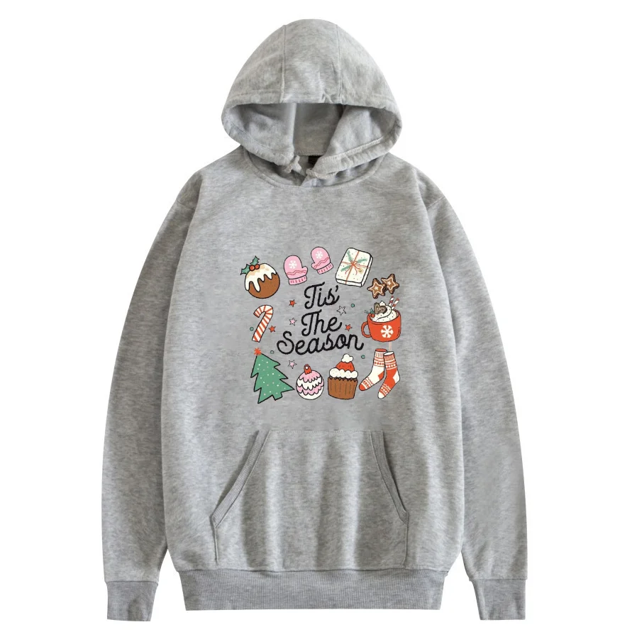 

Merry Christmas Gift Print Custom Women's Casual Hooded Sweatshirt Personalized Shirt Custom Pattern Or Text You Want