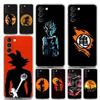 clear phone case for samsung galaxy s20 s21 fe s10 s9 s22 plus ultra s10e lite cases soft cover dragon ball z cute anime goku