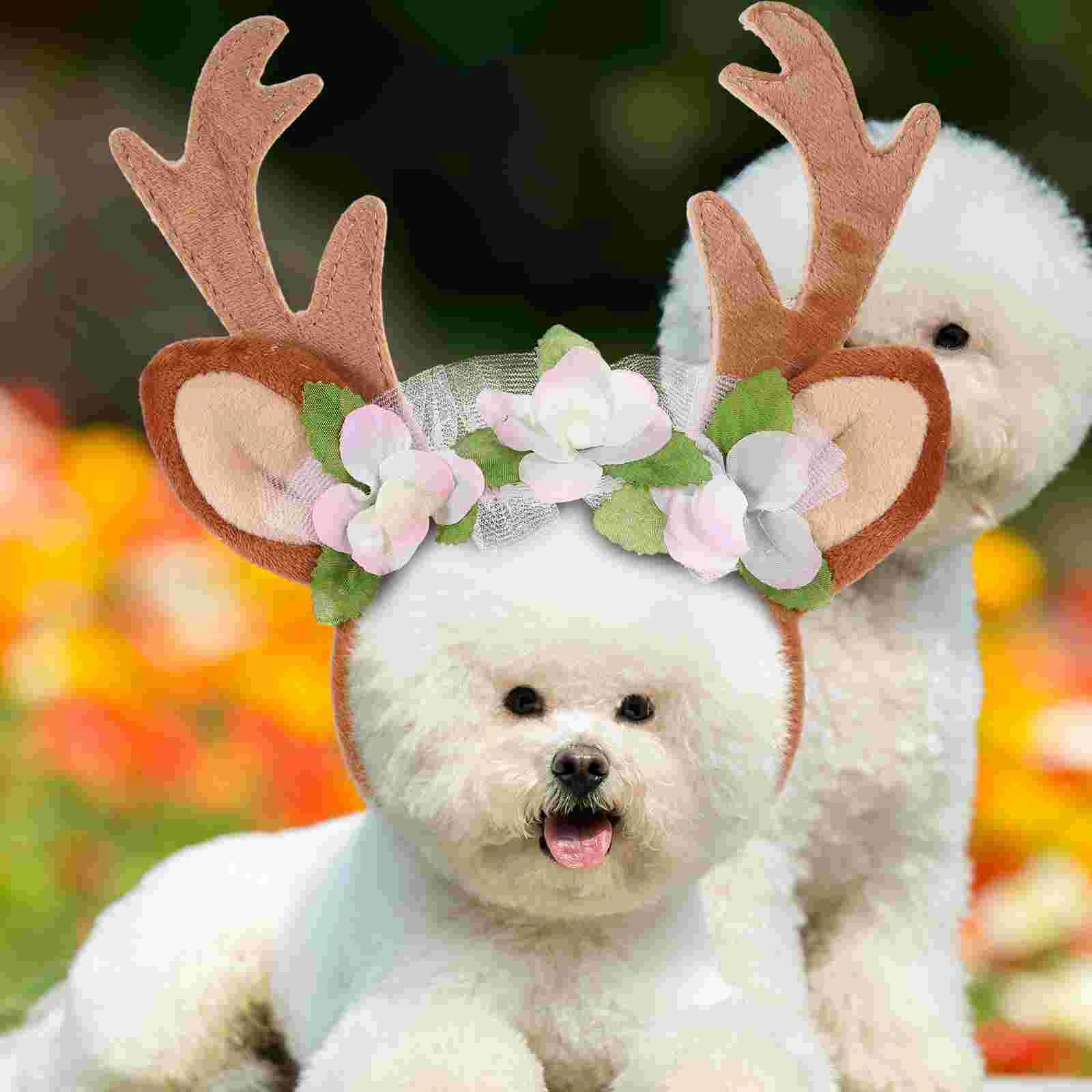 

Cute Dog Christmas Elk Reindeer Antlers Headband Pet Christmas Costume Accessories Headwear for Dog