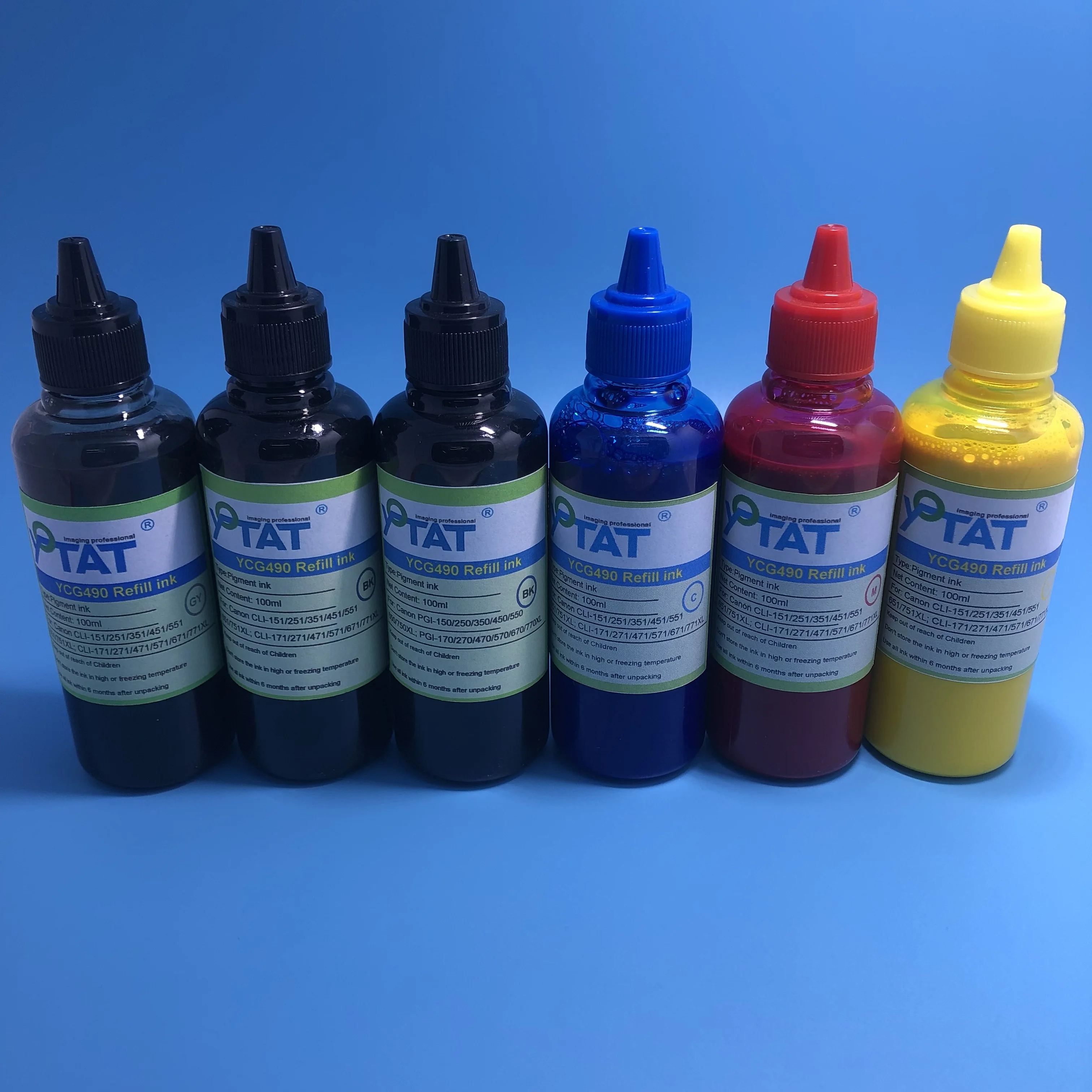 Пигментные чернила YOTAT для Canon PGI-425 CLI-426 PGI-525 CLI-526 PGI-725 CLI-726 PGI-220 CLI-221 PGI-520 PGI-450 PGI650 PGI-970