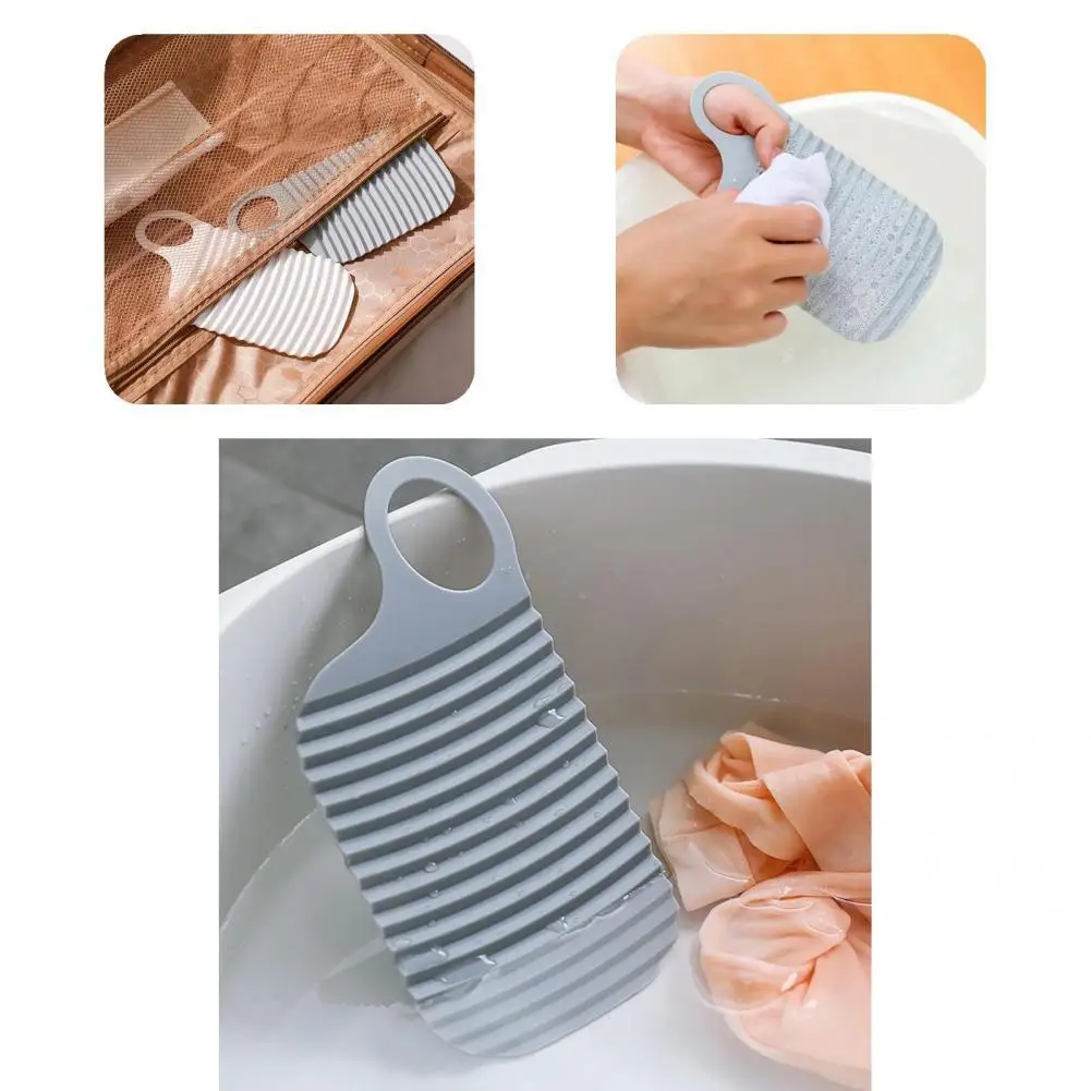 

Laundry Accessory Ergonomic Grip Soft Silicone Clothing Wash Board for Hotel