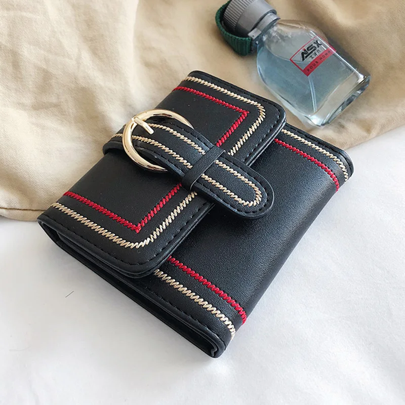 

с доставкой New Arrival Wallet Short Women Wallets Zipper Purse Luxury Brand Wallets Trendy Coin Purse Card Holder PU Leather
