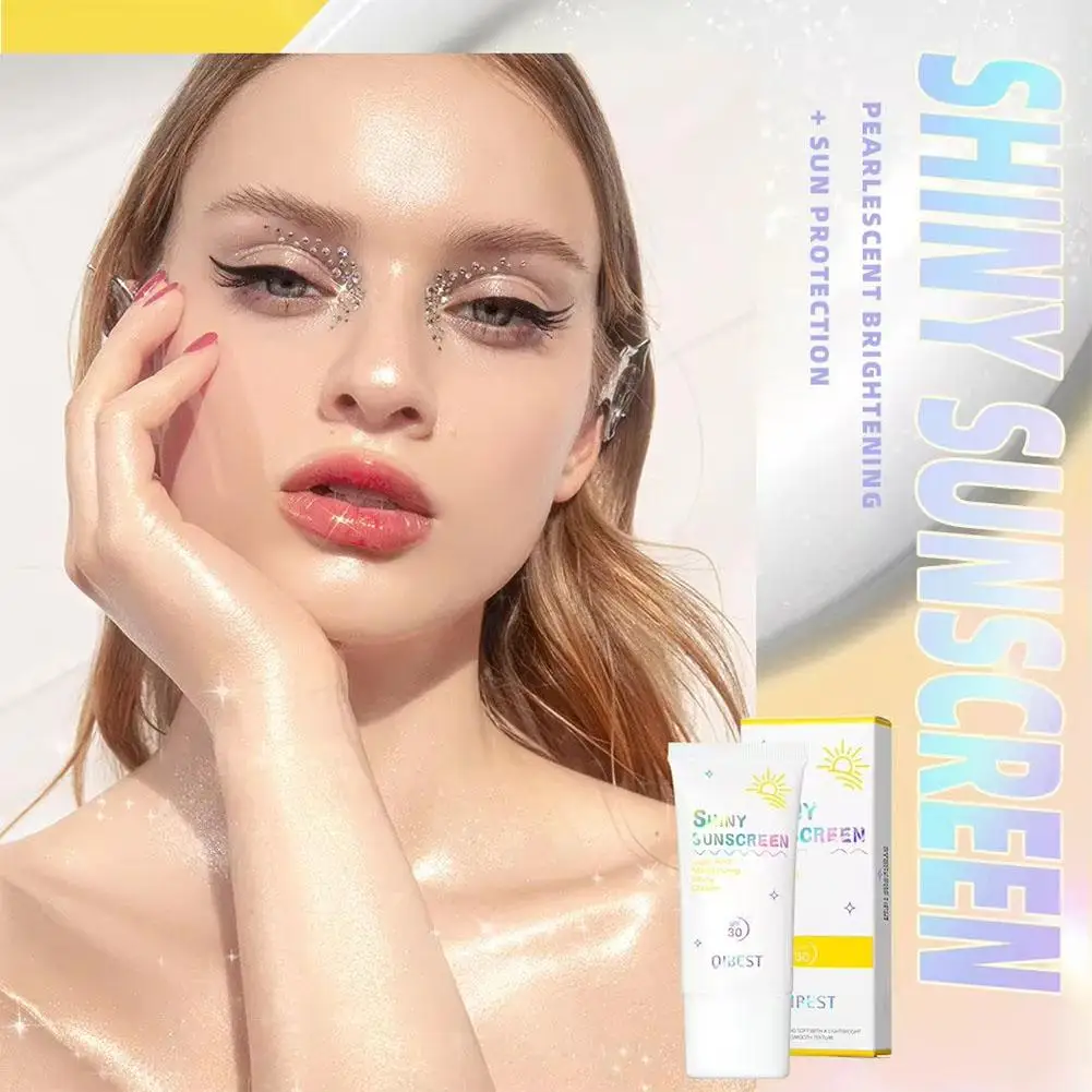 Солнцезащитный крем для лица с контролем жирности блестящий солнцезащитный