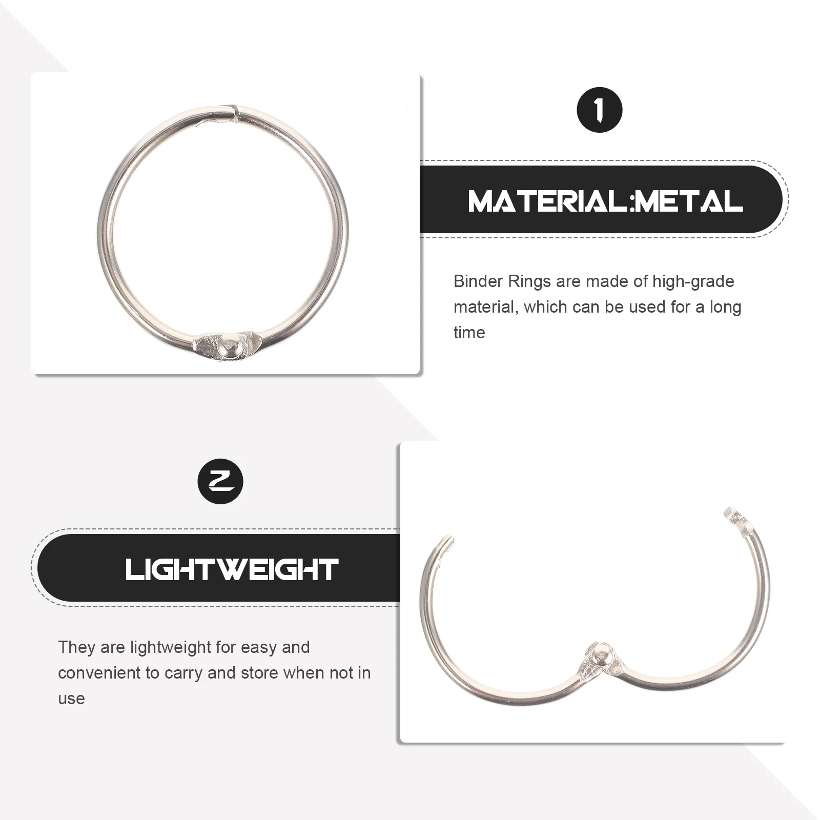 100 шт. бумажные кольца для ключей