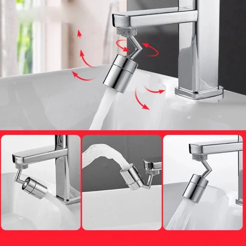 

720° Universal Splash Filter Faucet Spray Head With Withdrawal Tool Movable Kitchen Tap Water Saving Nozzle Sprayer