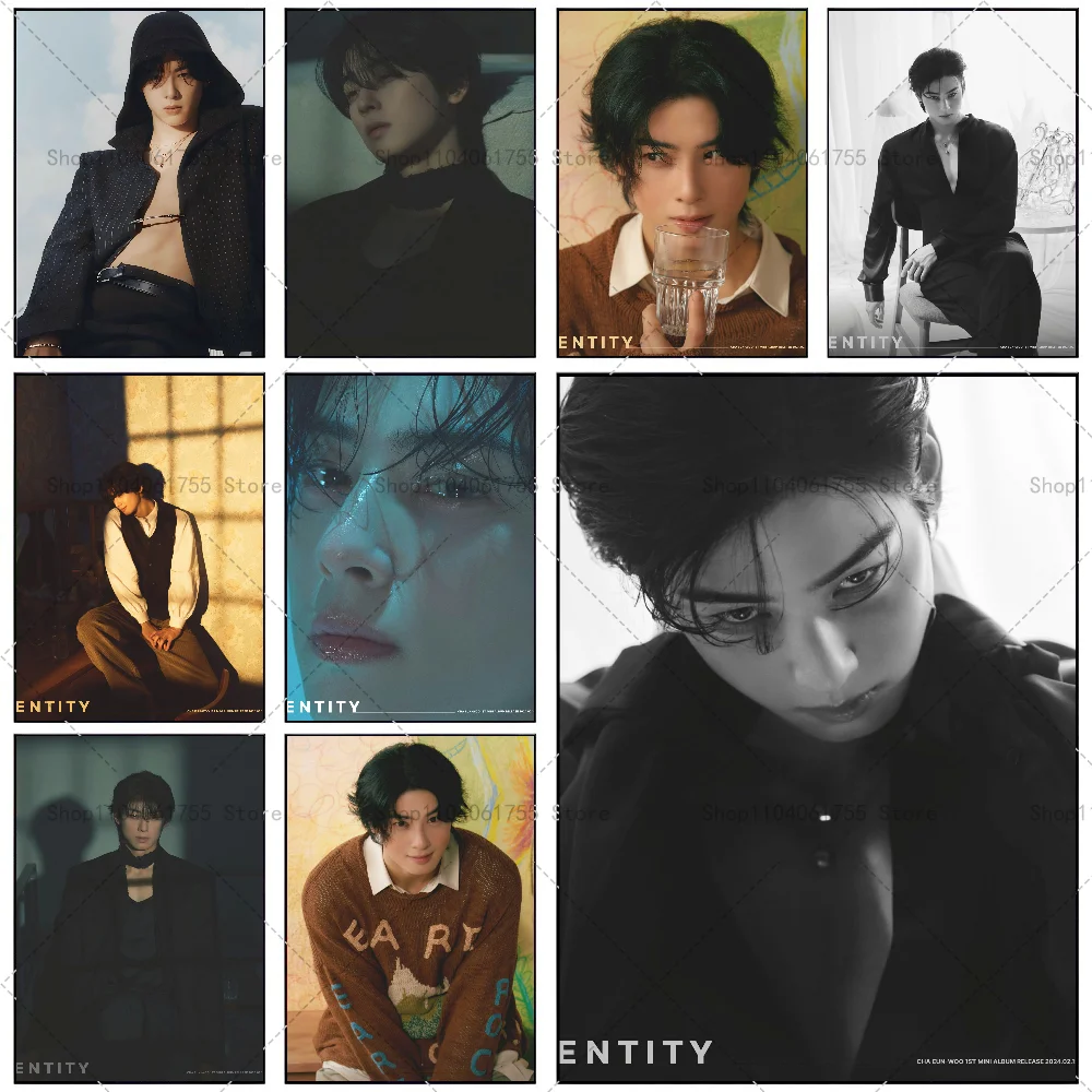 1 шт. плакат Singer Cha Eunwoo самоклеящаяся искусство водостойкая бумажная наклейка