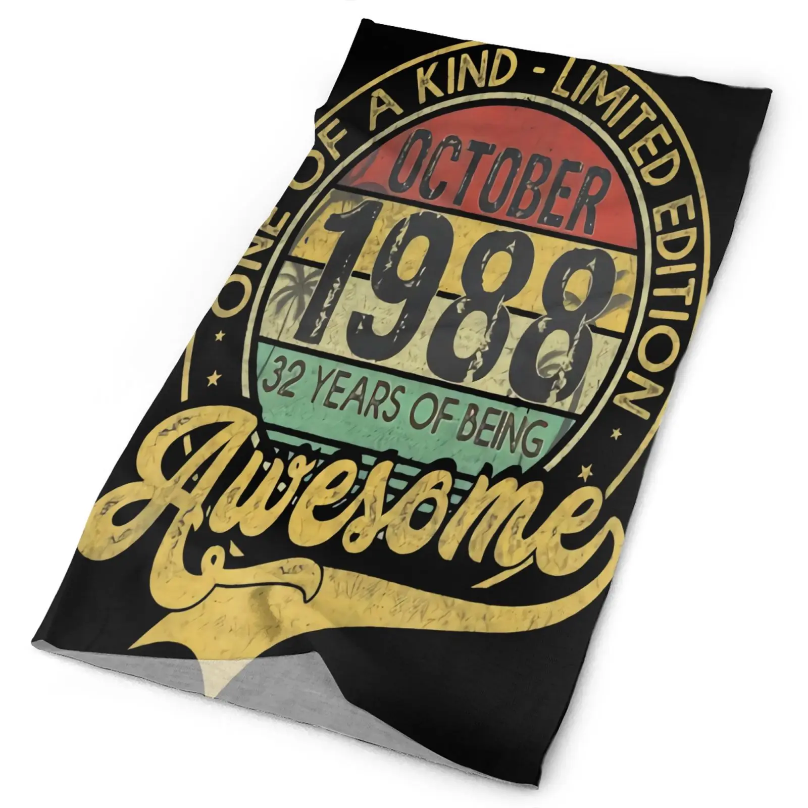 

October 1988 32 Years Born In Men's Bandana Bandanas Head Scarf Bicycle Accessories Scarf Bandana Winter Fashion Scarf For Men