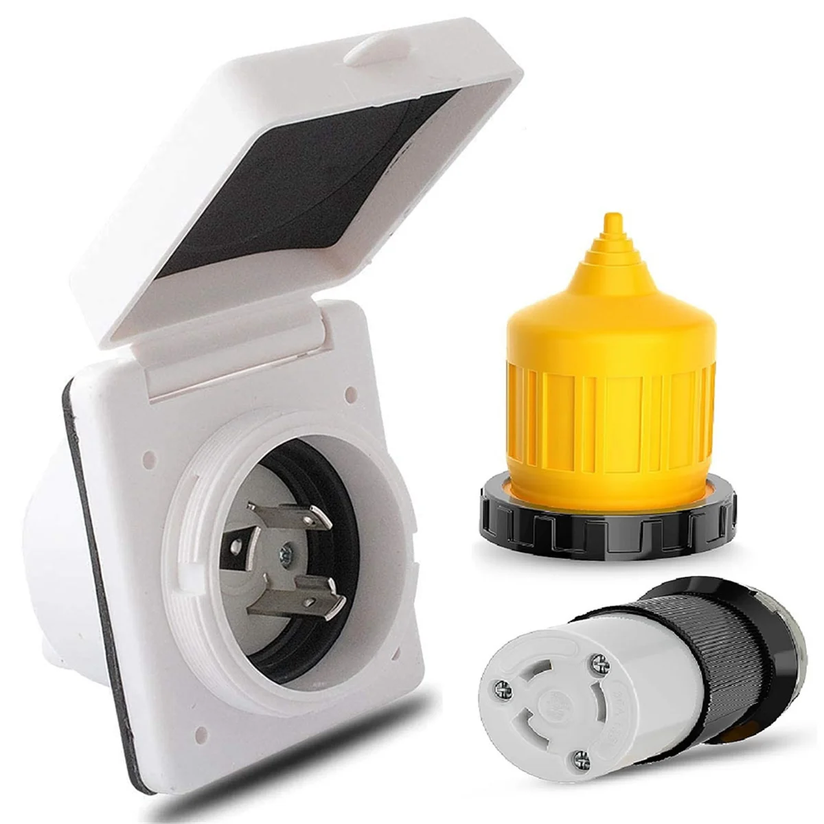 Штепсельная розетка 30 А RV комплект питания с защитой шнура загрузки 125 в