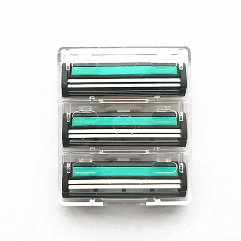 

3pcs/box Razor Blade For Men Face Care 2Layers Shaving Cassette Stainless Steel Safety Blades Suit For Manual shaver