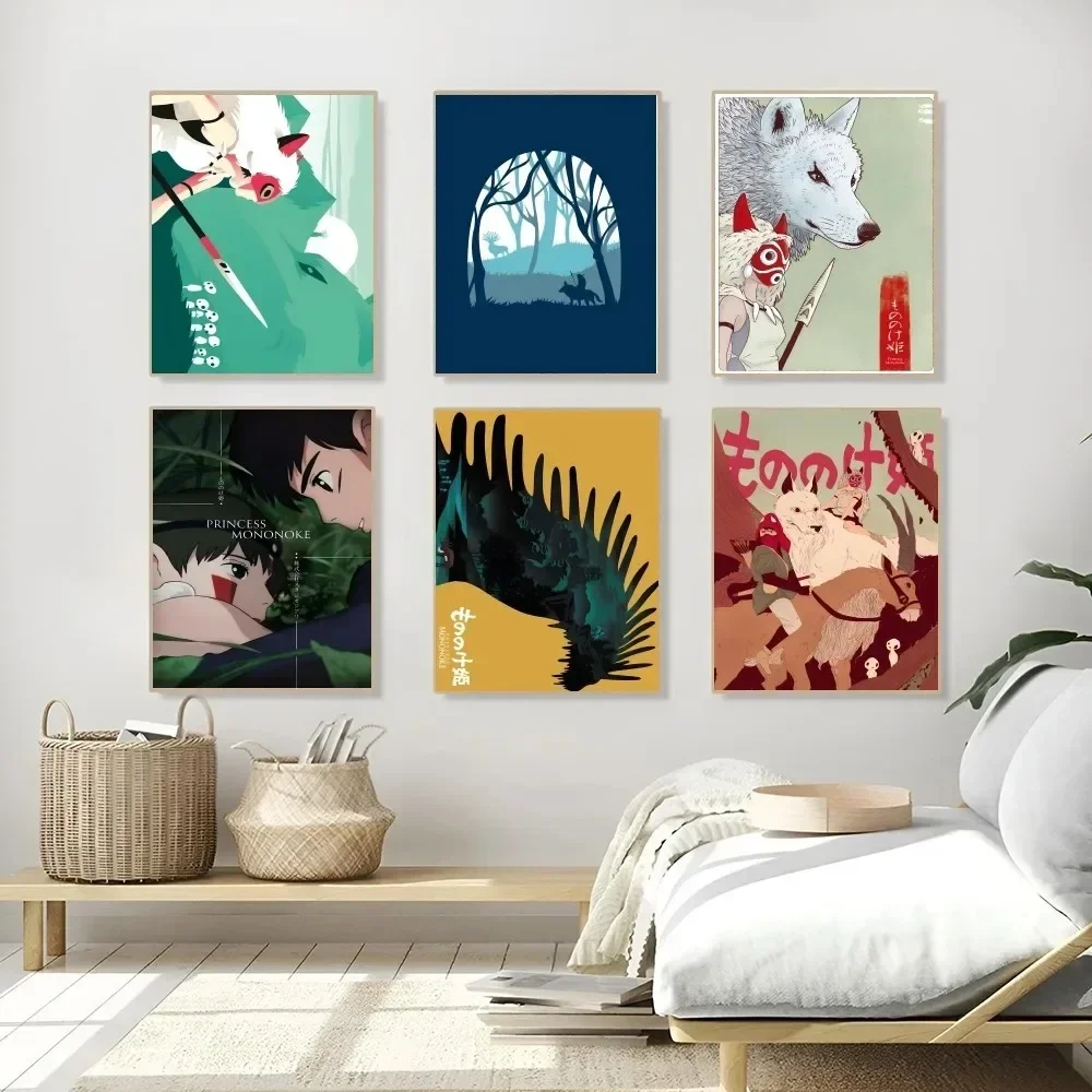 Ретро мультфильм аниме девушка M-Mononoke H-Hime искусство на стену картина для гостиной