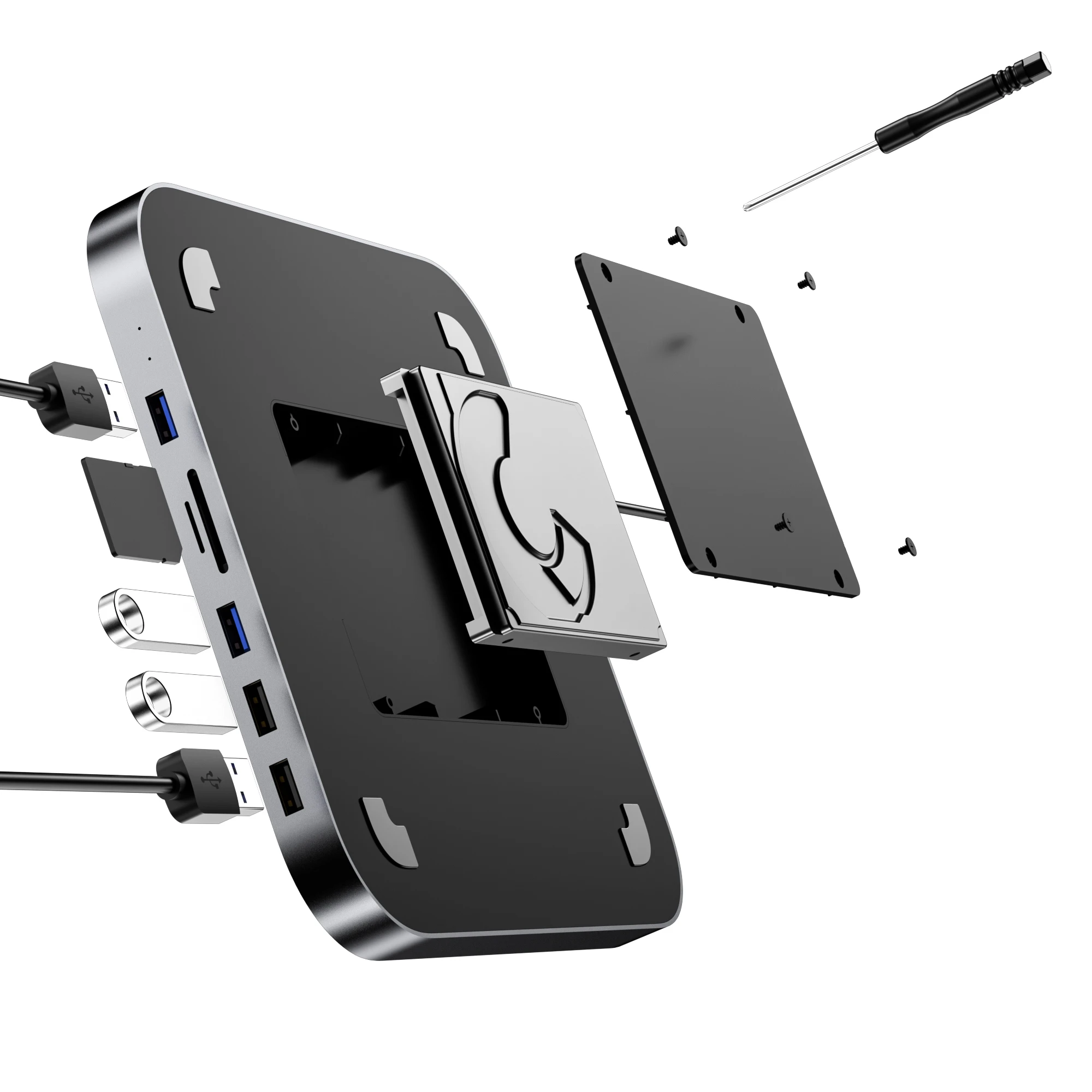 

usbc dock for Mac accessories macmini apple with hdd enclosure and USB HUB