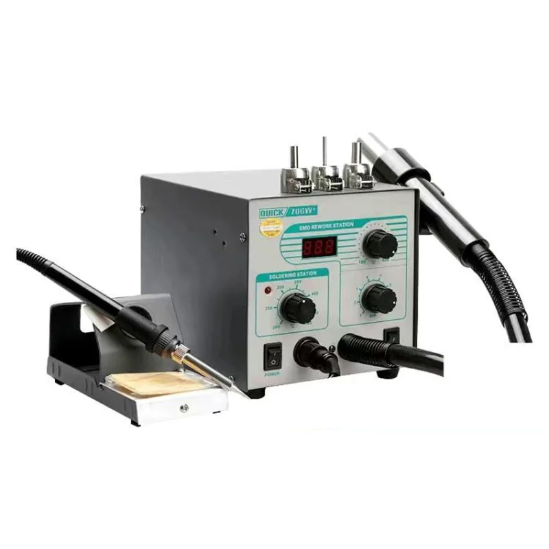 706 Вт + 2 в 1 SMD паяльная станция 570 цифровой дисплей термофена бессвинцовый