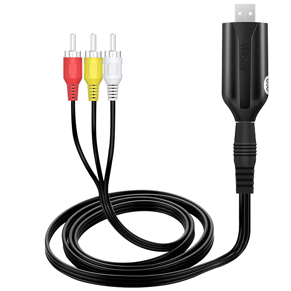 USB 2 0 легко закрываемая видеокарта AV 3RCA VHS аналогово-цифровая для ТВ DVD аудиокрышка