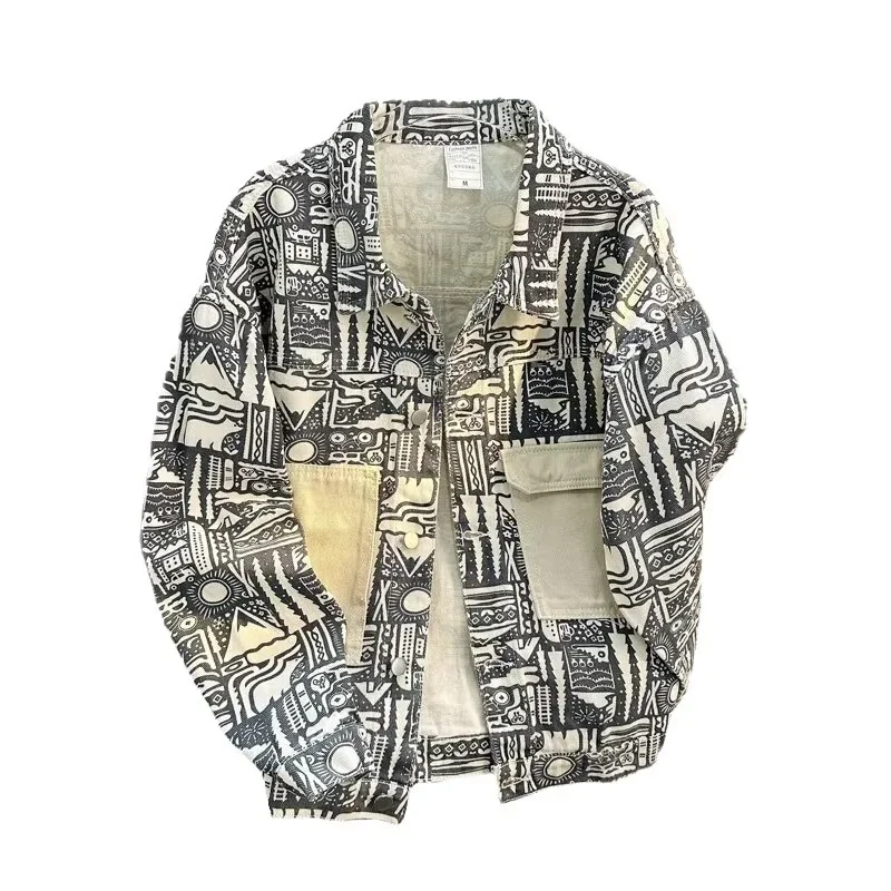 Винтажная джинсовая куртка в японском стиле для мужчин весна-осень модная