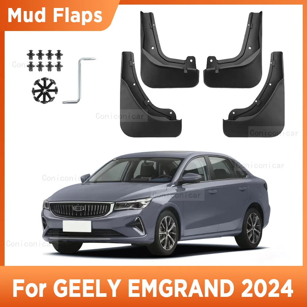 

Брызговики для GEELY EMGRAND 2024, 4 шт., брызговики, брызговики, аксессуары для передних и задних колес