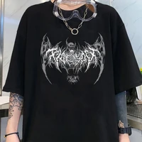 mens womens t shirt harajuku y2k top retro korean bat demon punk gothic skull printed clothes summer cool slim tees xs 3xl